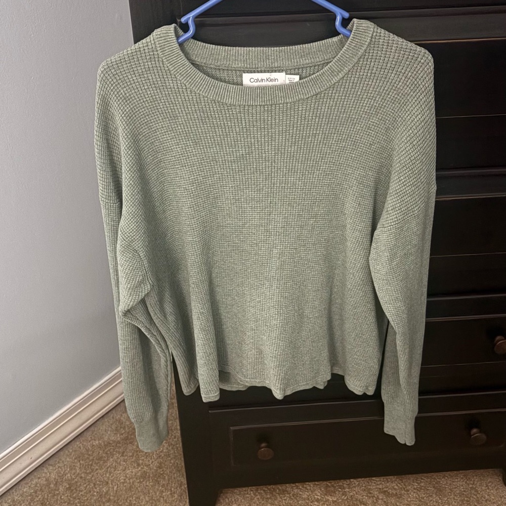 Calvin Klein Light Green Knit Sweater